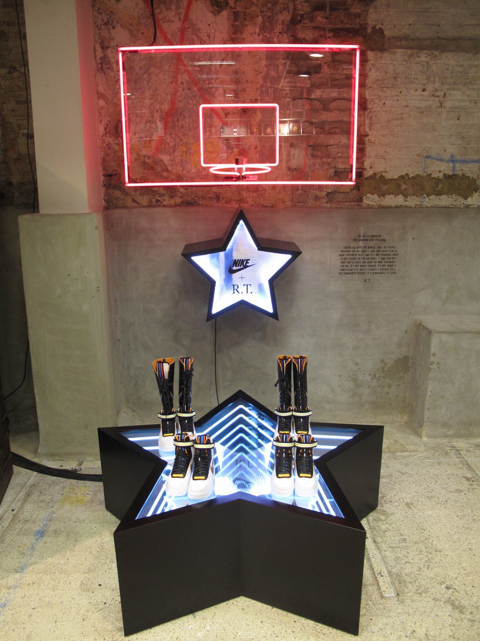 Neon and LED Retail Display plinth/ Nike Basketball/ Hotel Creative