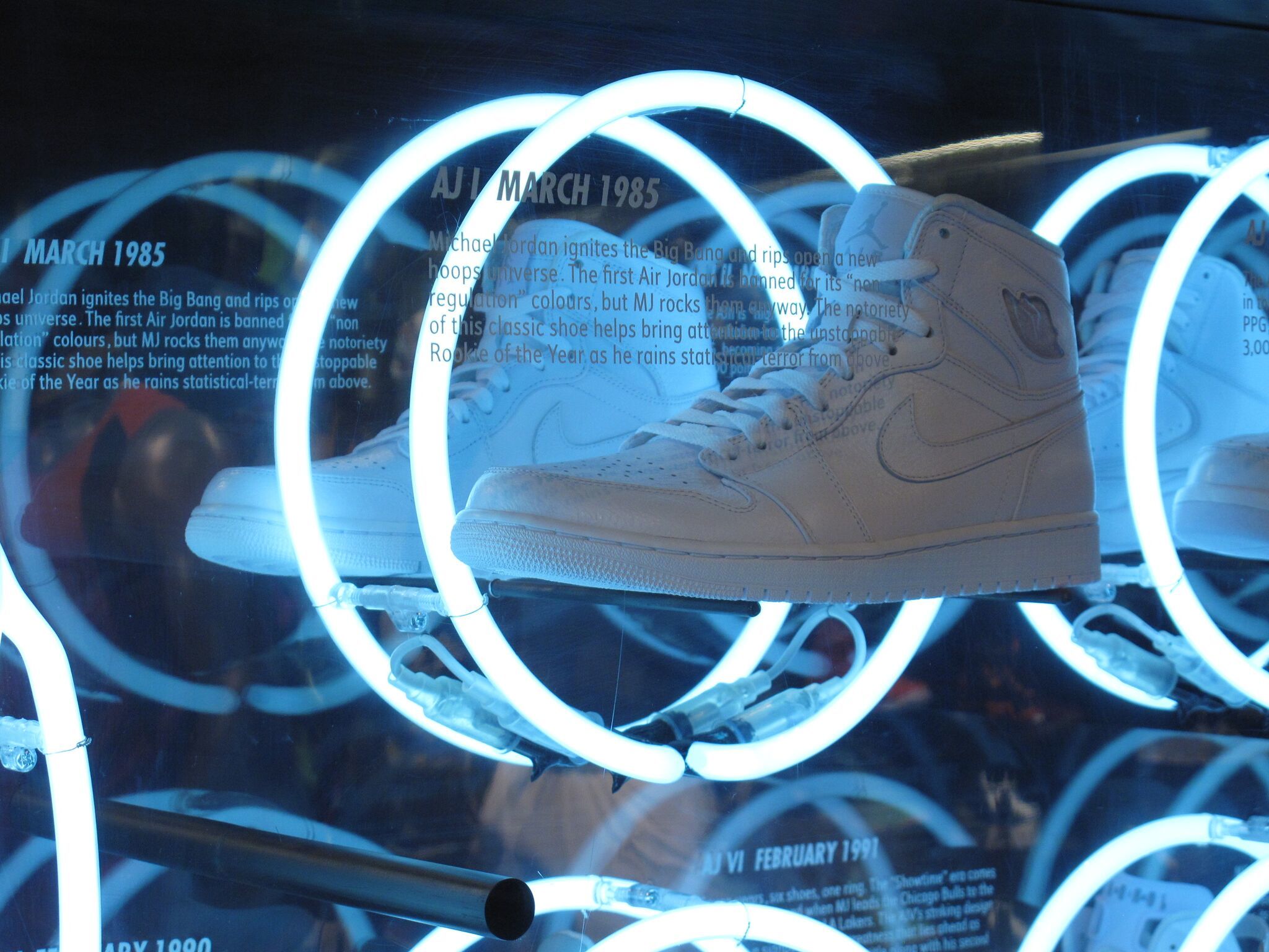Neon Retail Display/ Nike Heritage shoe wall/ Hotel Creative