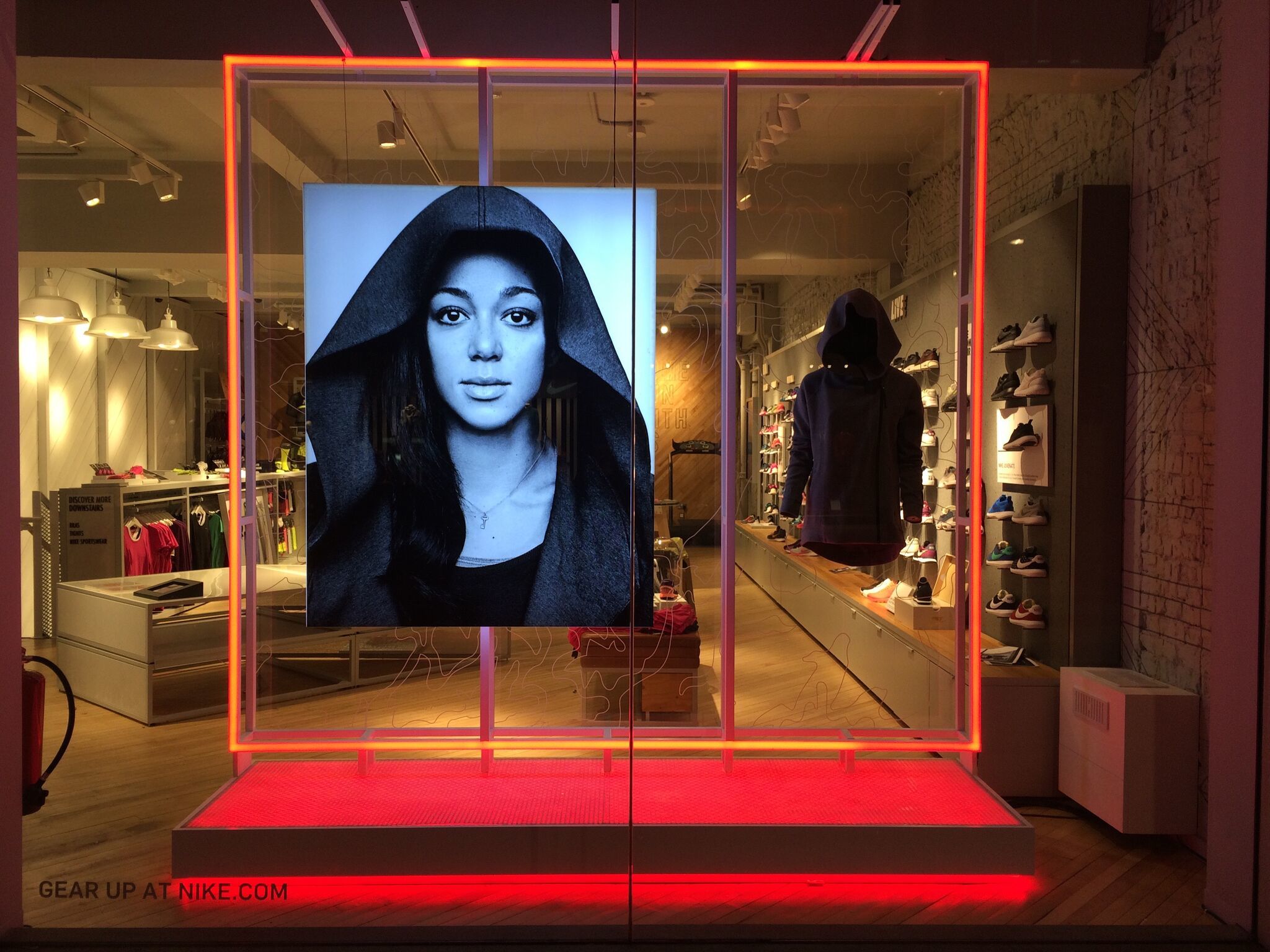 Neon Window Display/ Nike/ Hotel Creative