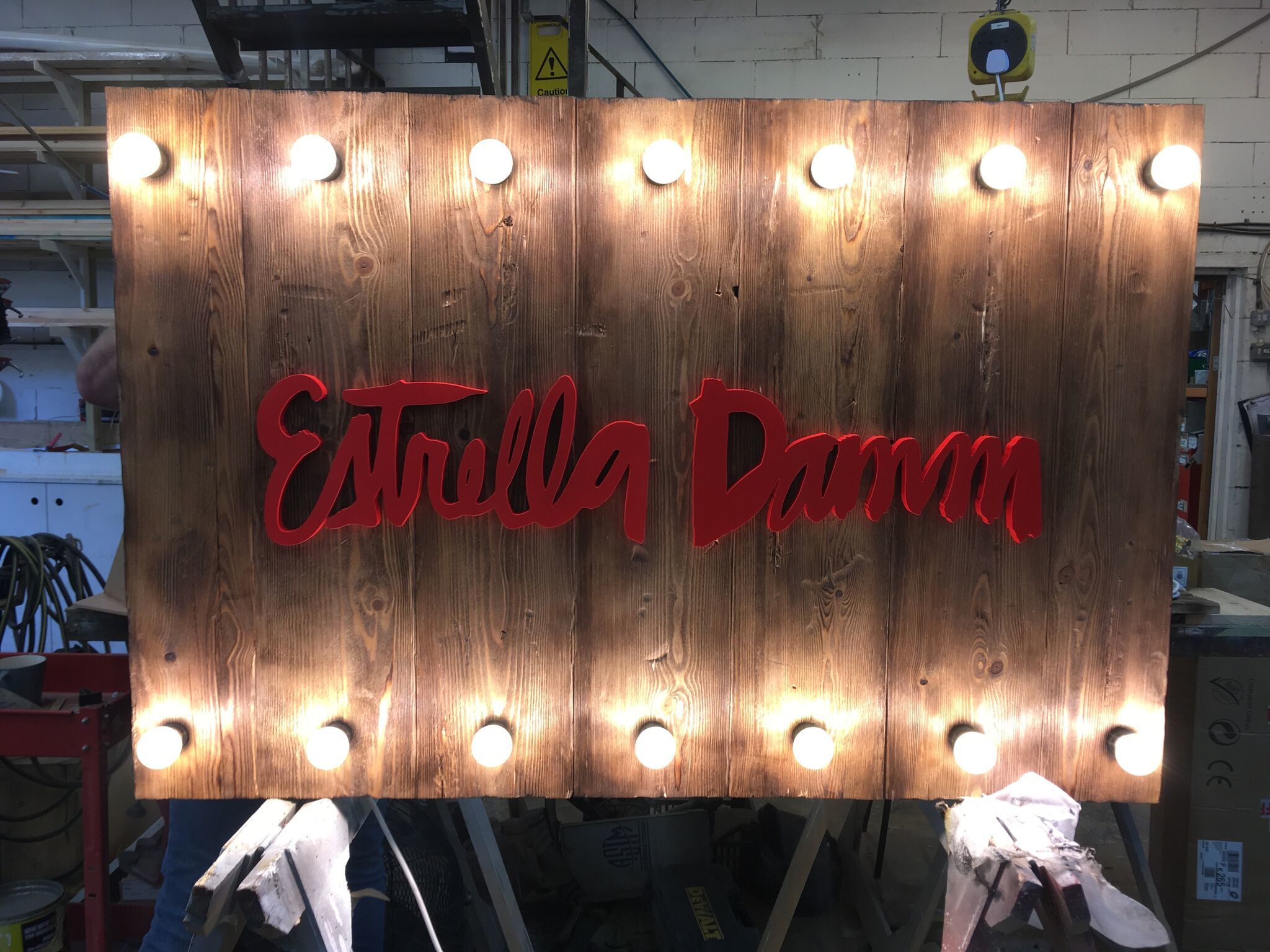 Event production/ bar signage/  Estrella Damm